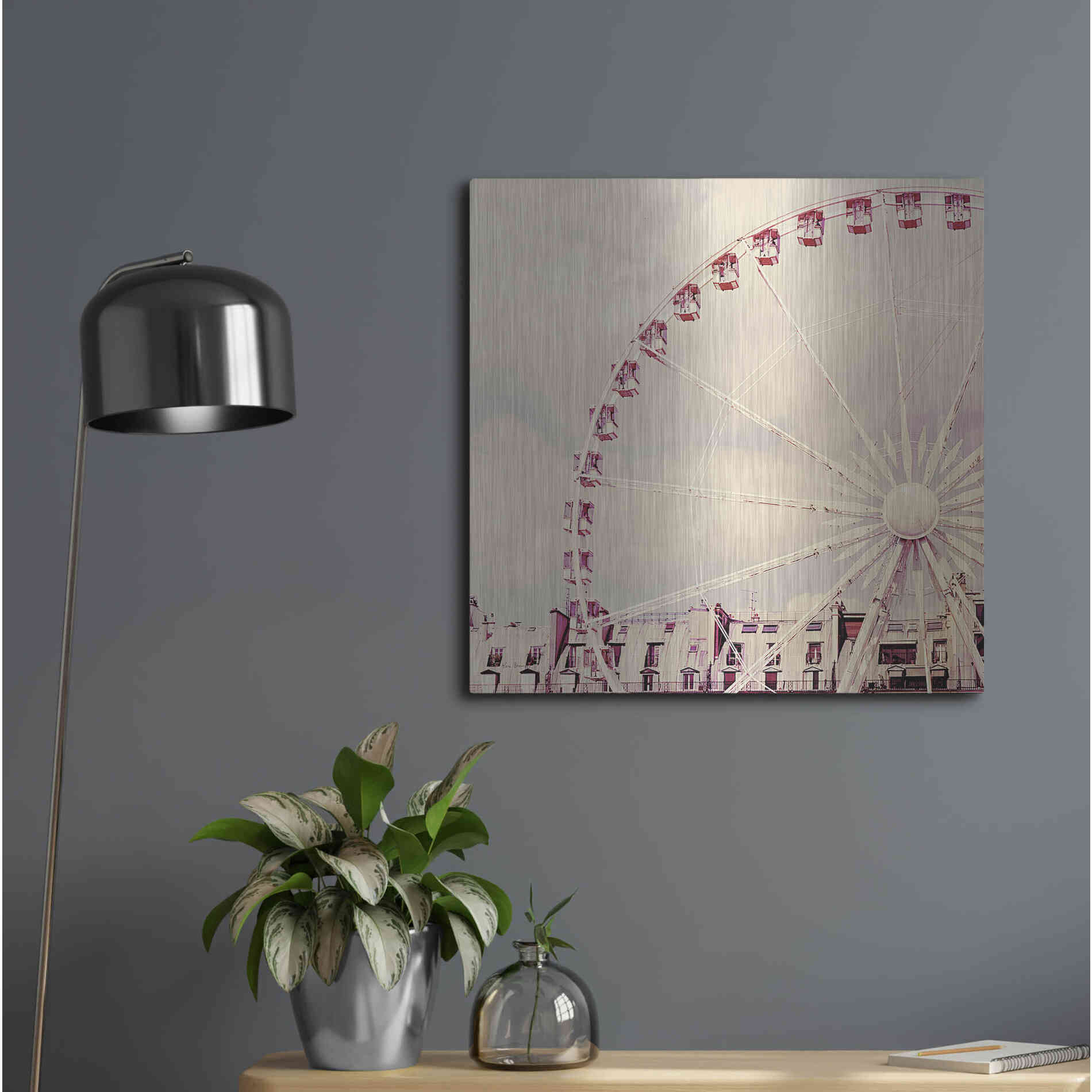 Luxe Metal Art 'Paris Parfait' by Keri Bevan, Metal Wall Art,24x24