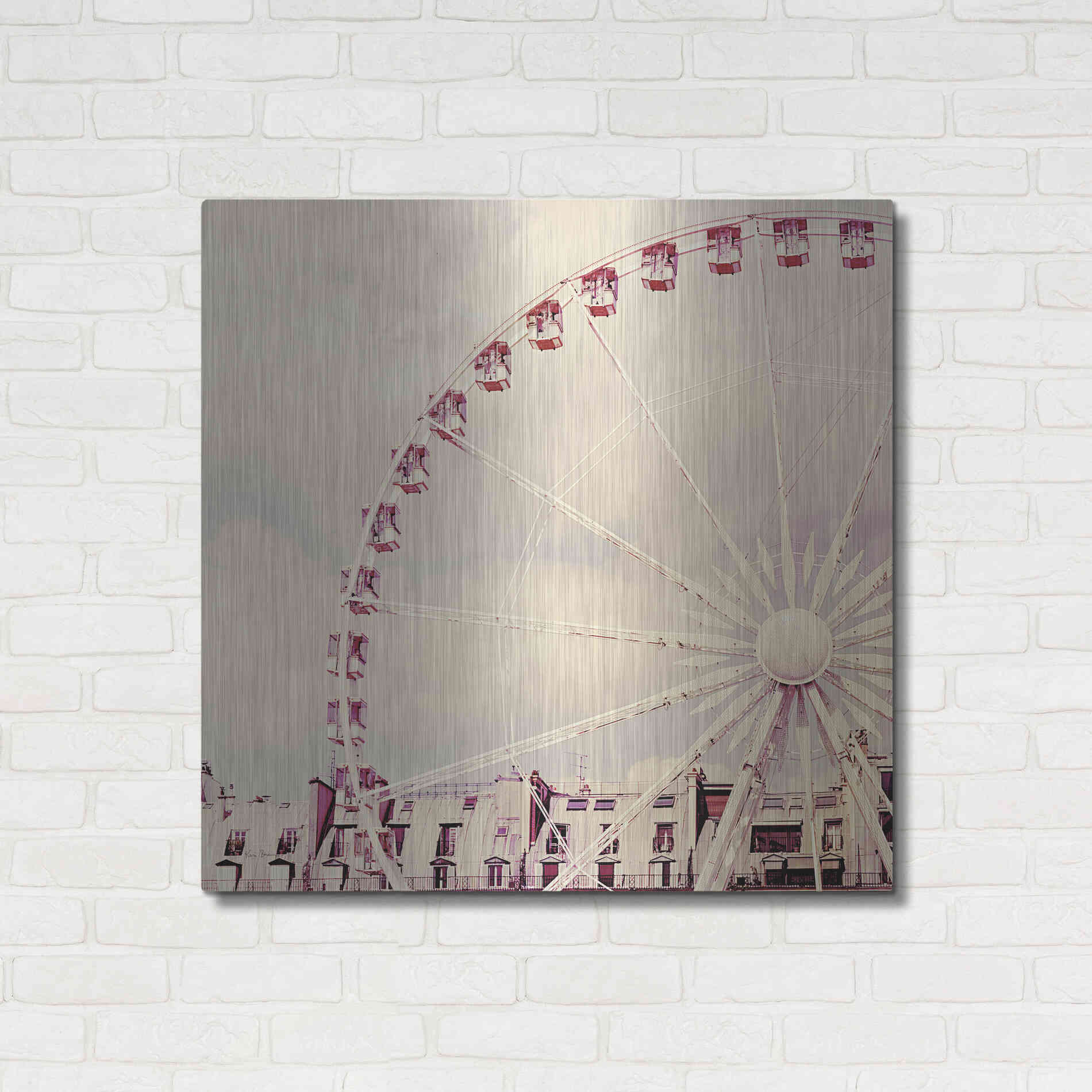 Luxe Metal Art 'Paris Parfait' by Keri Bevan, Metal Wall Art,36x36