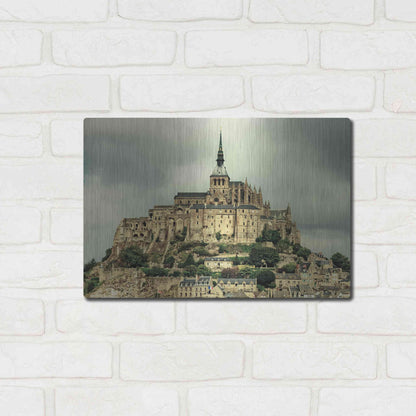 Luxe Metal Art 'Mont St. Michel' by Keri Bevan, Metal Wall Art,16x12