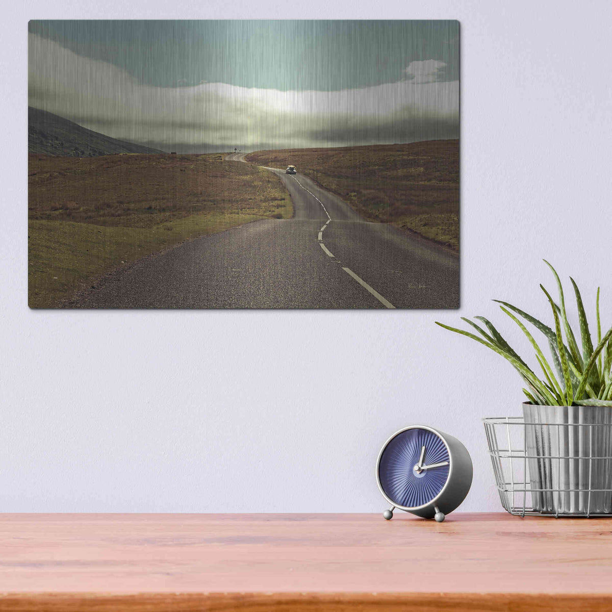 Luxe Metal Art 'The Open Road' by Keri Bevan, Metal Wall Art,16x12