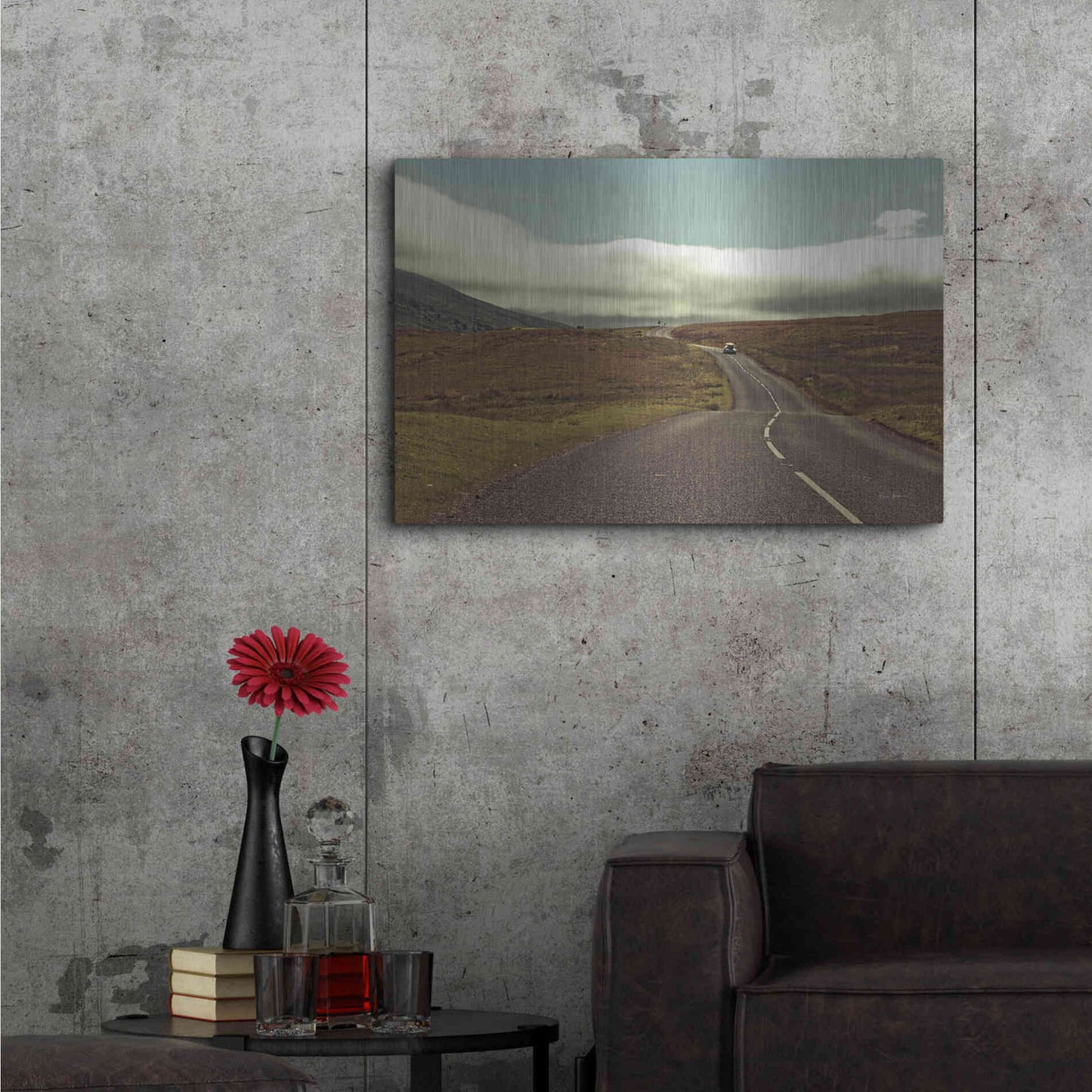 Luxe Metal Art 'The Open Road' by Keri Bevan, Metal Wall Art,36x24