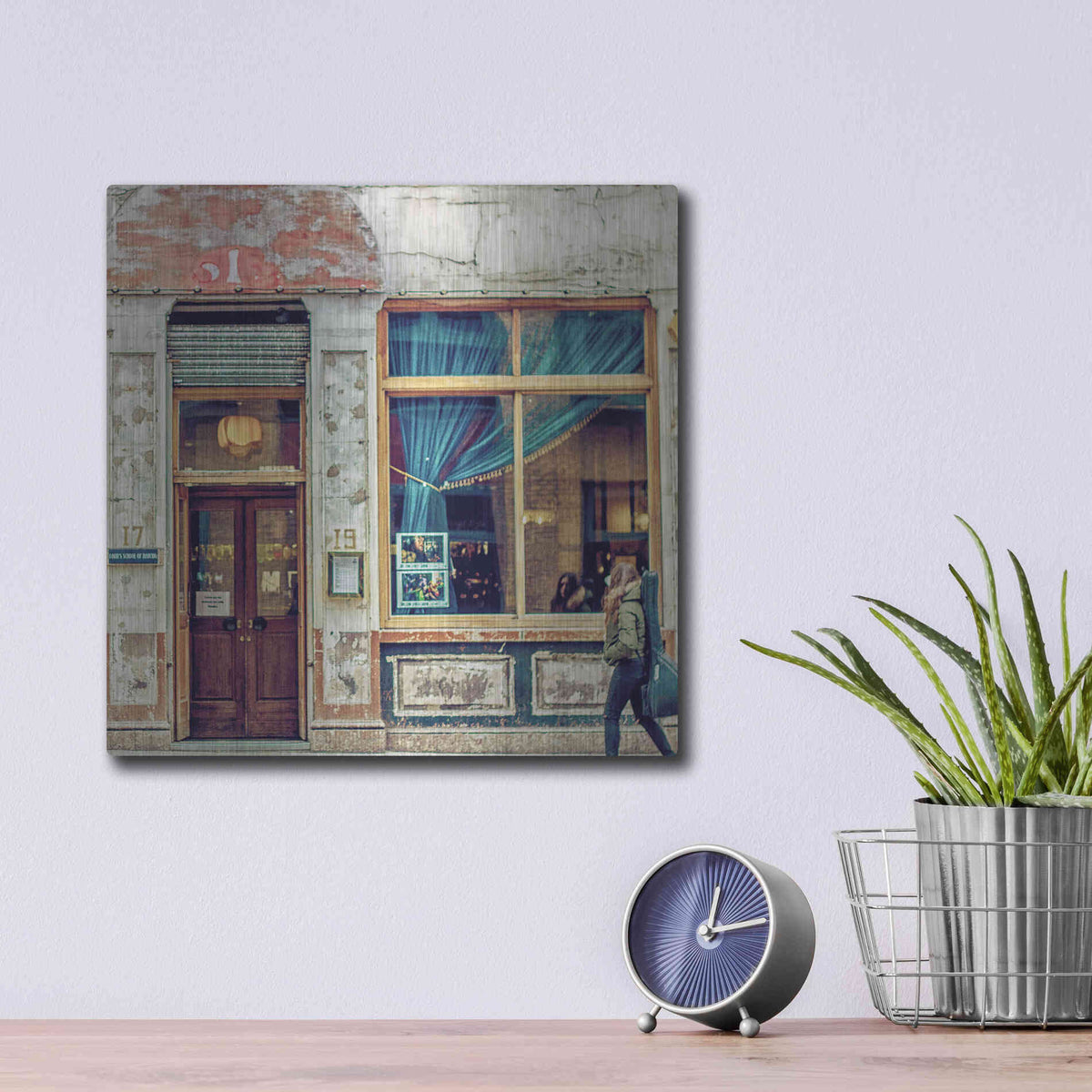 Luxe Metal Art 'Dalston Pub' by Keri Bevan, Metal Wall Art,12x12