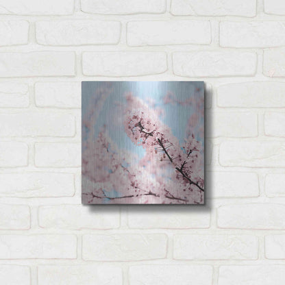 Luxe Metal Art 'Cherry Blossom Clouds' by Keri Bevan, Metal Wall Art,12x12