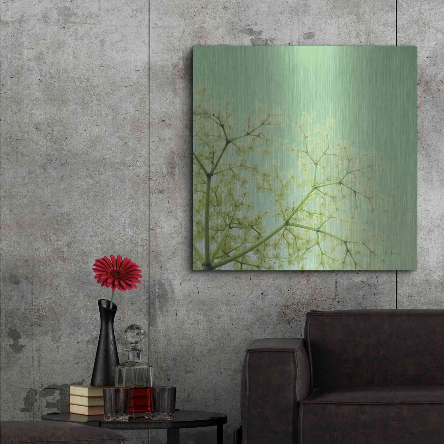 Luxe Metal Art 'Cuckoo Flowers' by Keri Bevan, Metal Wall Art,36x36