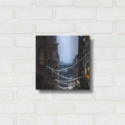 Luxe Metal Art 'Lights In Soho' by Keri Bevan, Metal Wall Art,12x12