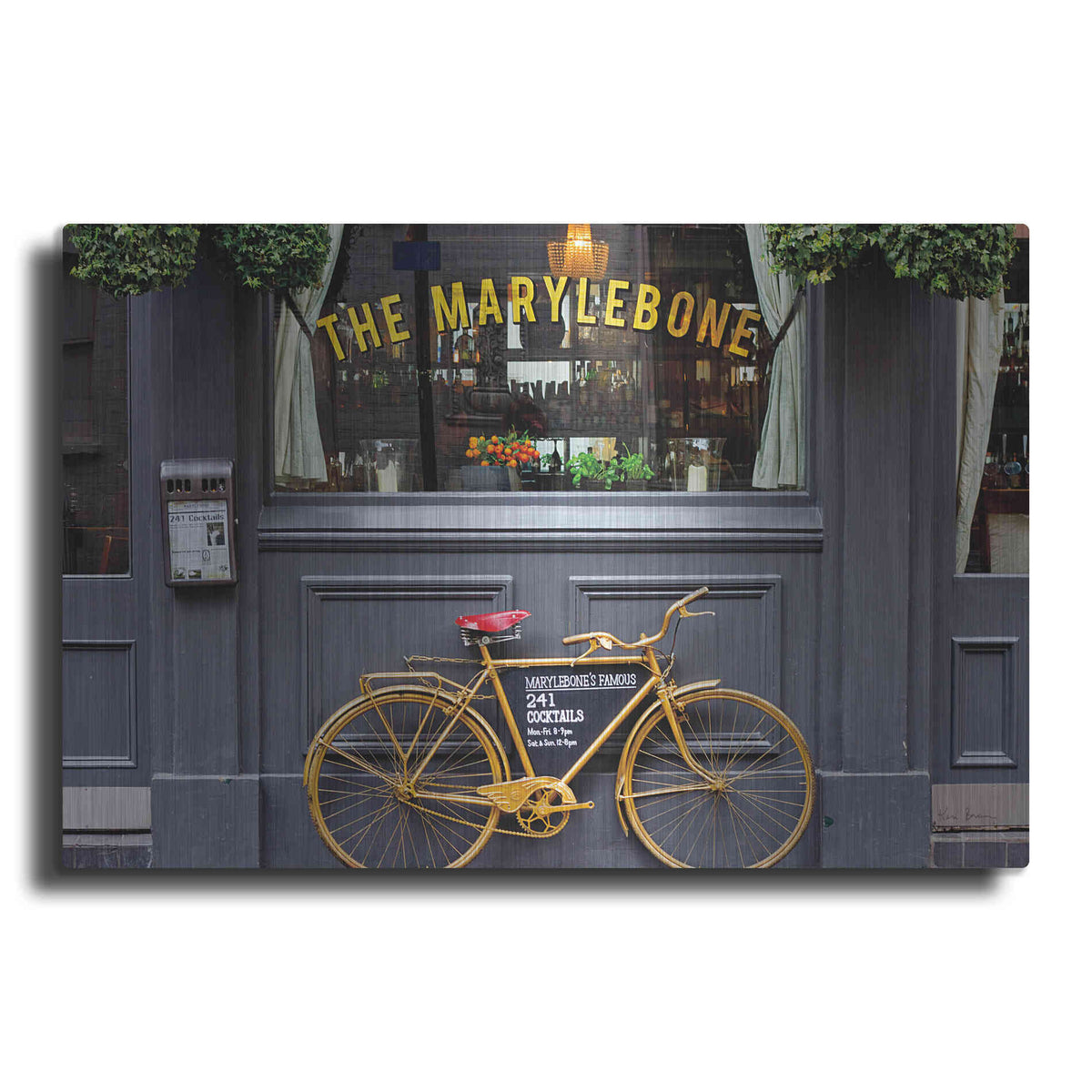 Luxe Metal Art 'Marylebone Bike' by Keri Bevan, Metal Wall Art