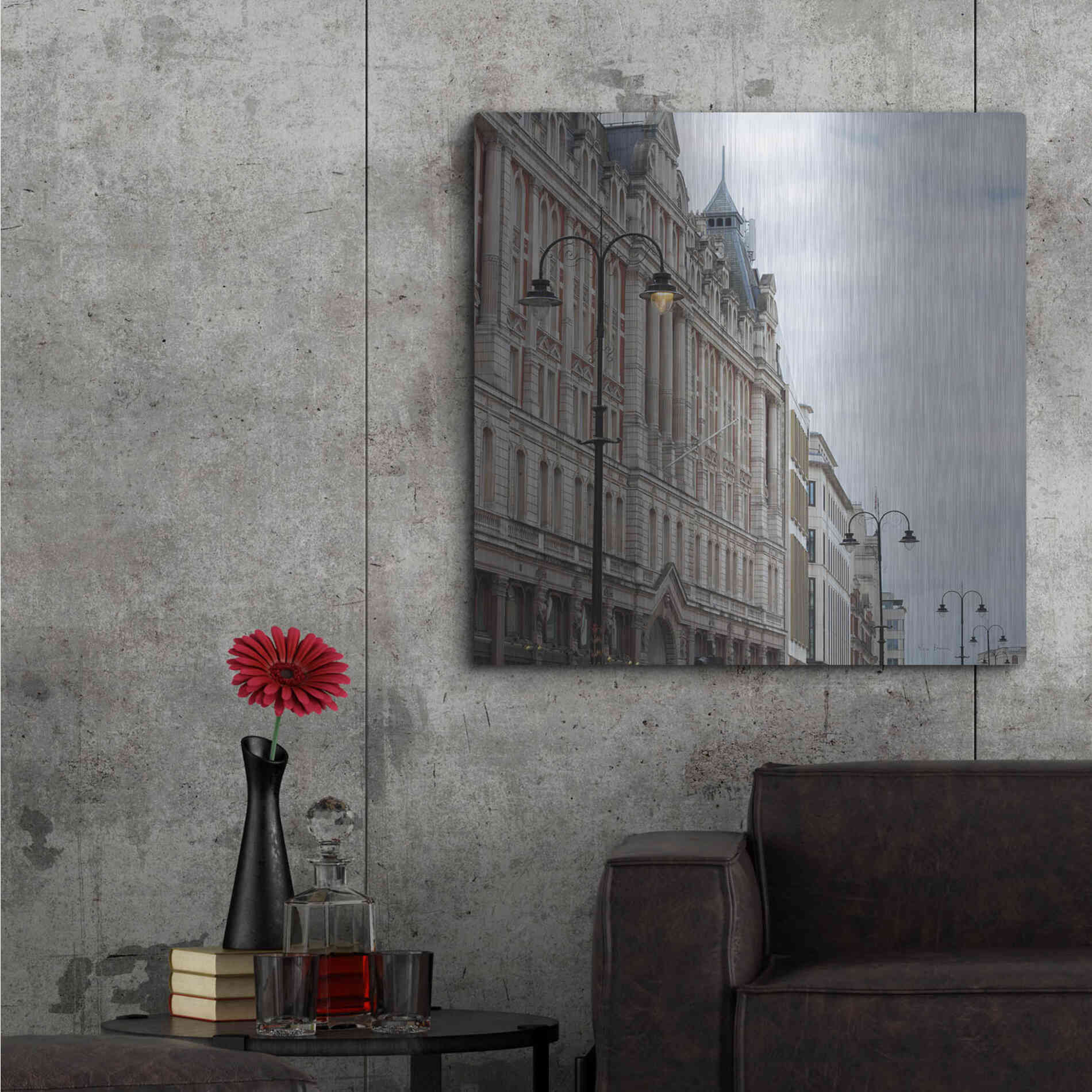 Luxe Metal Art 'The Strand Lights' by Keri Bevan, Metal Wall Art,36x36