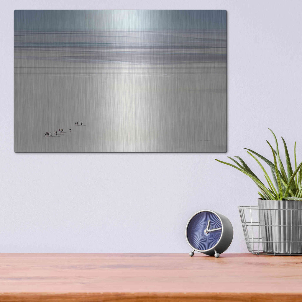 Luxe Metal Art 'Caravan In France' by Keri Bevan, Metal Wall Art,16x12