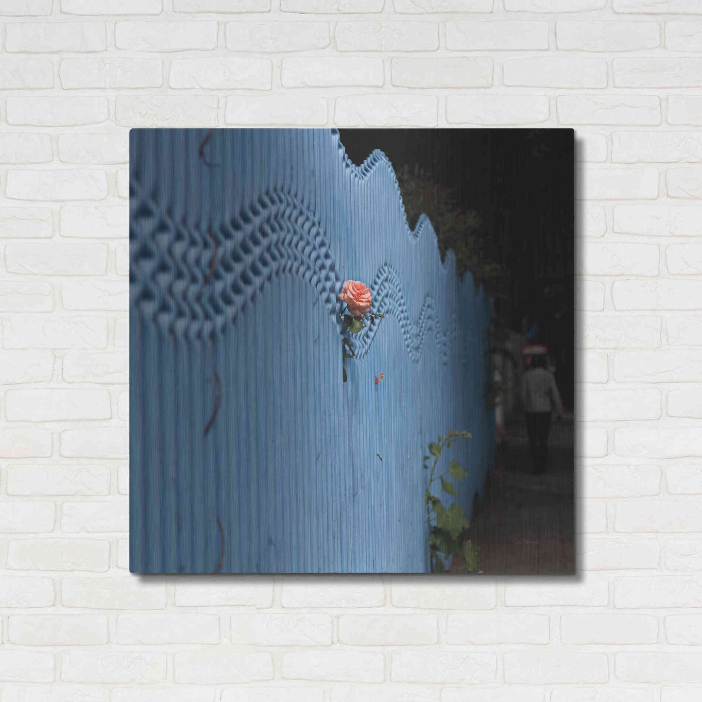 Luxe Metal Art 'Rose On Pentonville' by Keri Bevan, Metal Wall Art,36x36