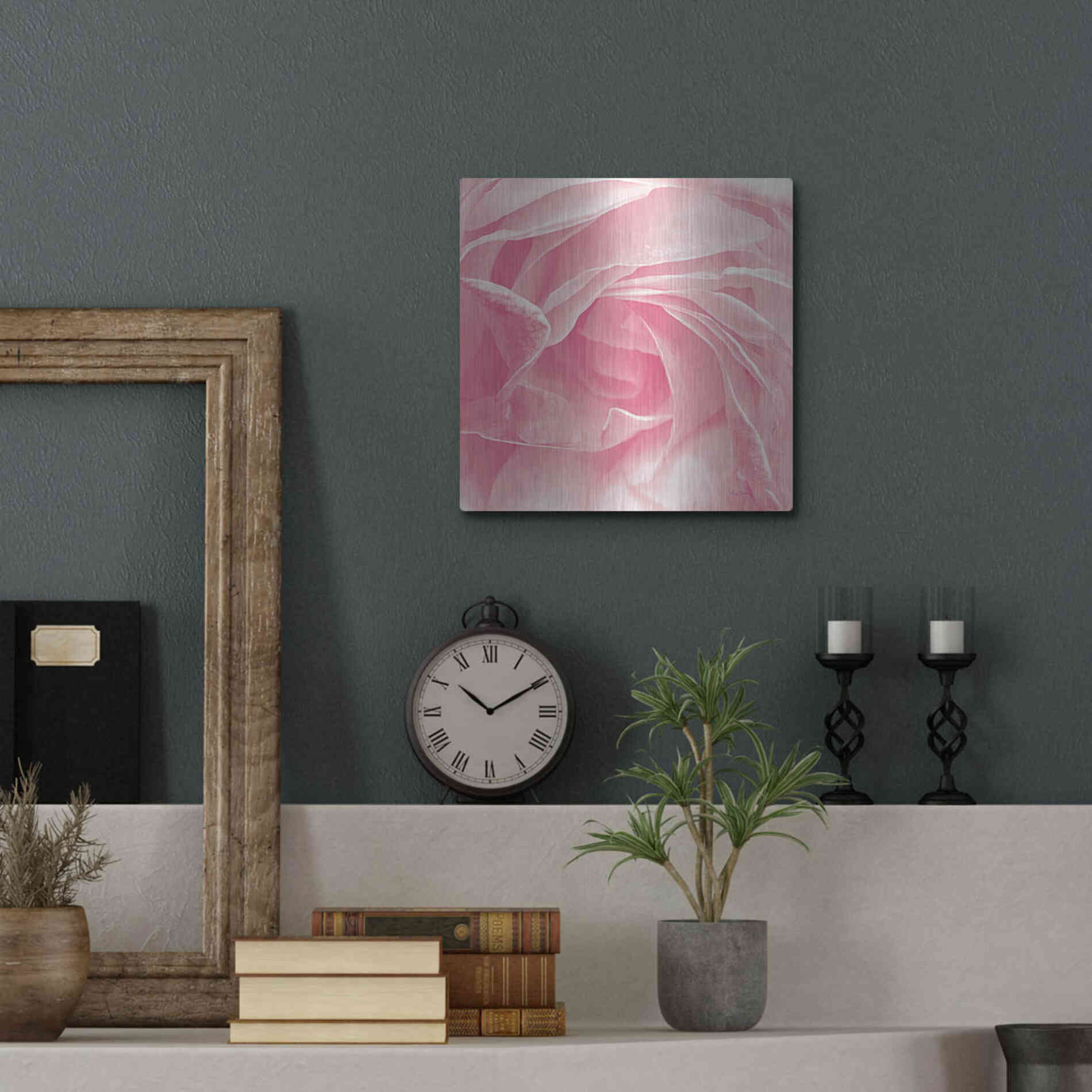 Luxe Metal Art 'Georgia Pink' by Keri Bevan, Metal Wall Art,12x12