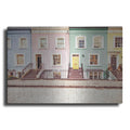 Luxe Metal Art 'Chelsea Houses All Lined Up Spring' by Keri Bevan, Metal Wall Art