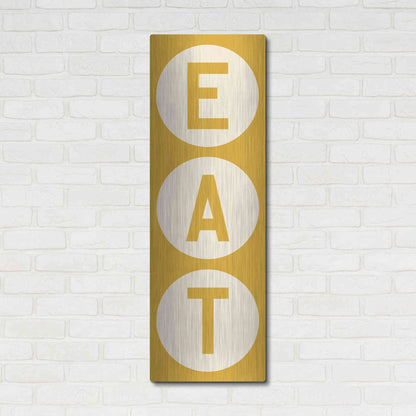 Luxe Metal Art 'Eat' by Ryan Fowler, Metal Wall Art,16x48