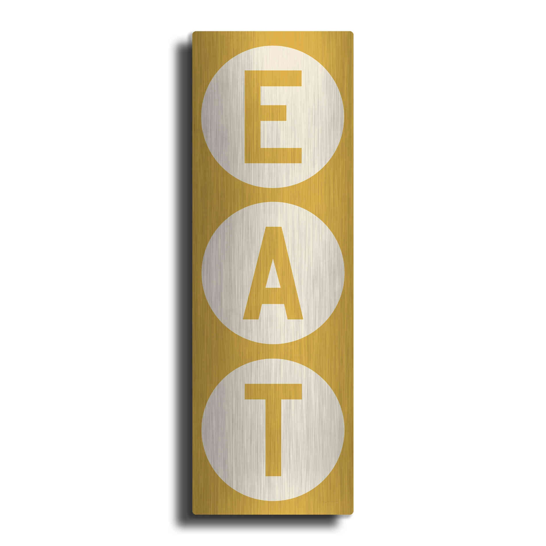 Luxe Metal Art 'Eat' by Ryan Fowler, Metal Wall Art
