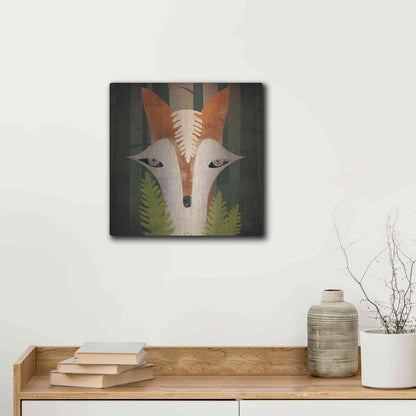Luxe Metal Art 'Fern Fox' by Ryan Fowler, Metal Wall Art,12x12