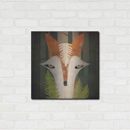 Luxe Metal Art 'Fern Fox' by Ryan Fowler, Metal Wall Art,24x24