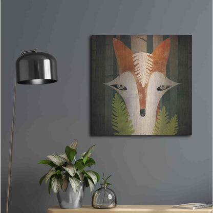 Luxe Metal Art 'Fern Fox' by Ryan Fowler, Metal Wall Art,24x24