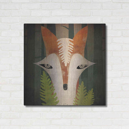 Luxe Metal Art 'Fern Fox' by Ryan Fowler, Metal Wall Art,36x36
