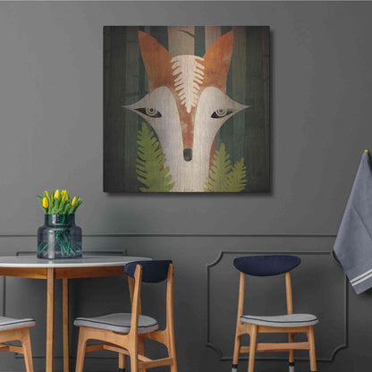 Luxe Metal Art 'Fern Fox' by Ryan Fowler, Metal Wall Art,36x36