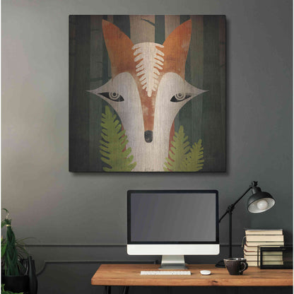 Luxe Metal Art 'Fern Fox' by Ryan Fowler, Metal Wall Art,36x36