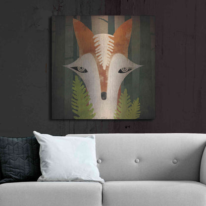 Luxe Metal Art 'Fern Fox' by Ryan Fowler, Metal Wall Art,36x36