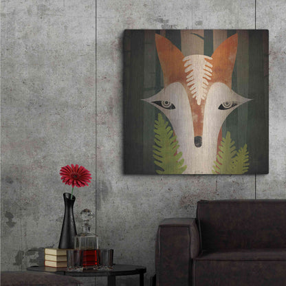 Luxe Metal Art 'Fern Fox' by Ryan Fowler, Metal Wall Art,36x36