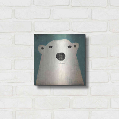 Luxe Metal Art 'Polar Bear' by Ryan Fowler, Metal Wall Art,12x12