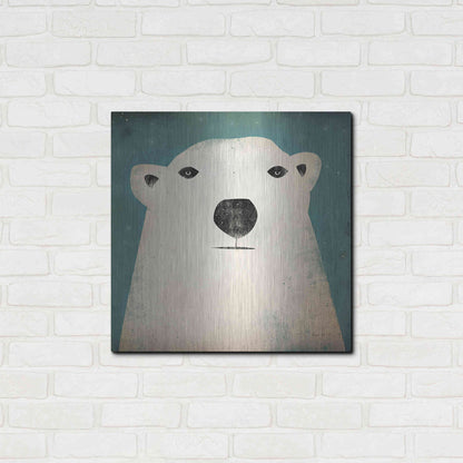 Luxe Metal Art 'Polar Bear' by Ryan Fowler, Metal Wall Art,24x24