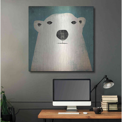 Luxe Metal Art 'Polar Bear' by Ryan Fowler, Metal Wall Art,36x36