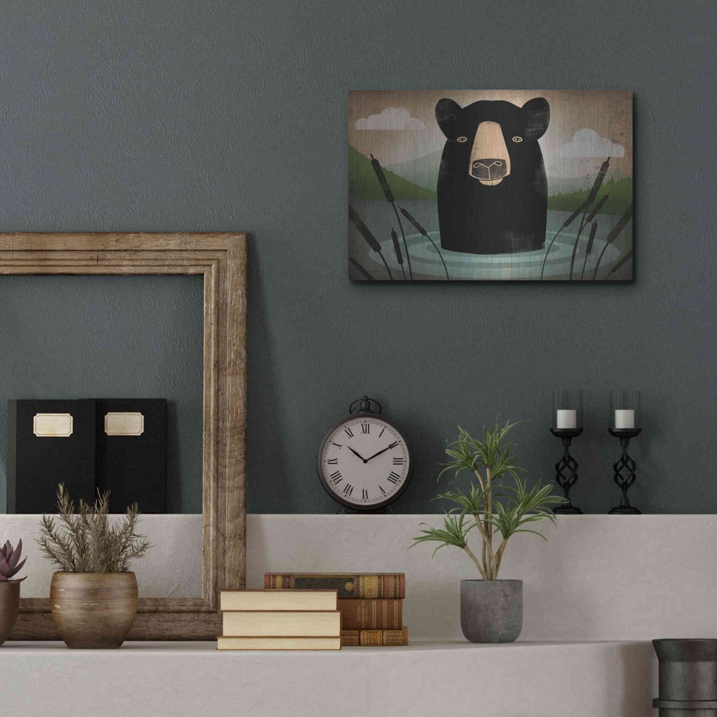 Luxe Metal Art 'Skinny Dip' by Ryan Fowler, Metal Wall Art,16x12