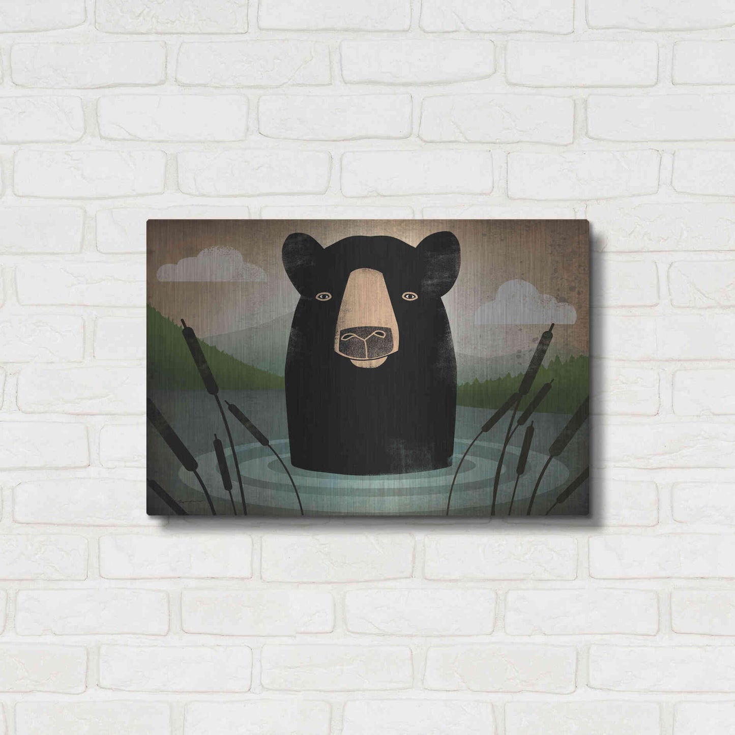 Luxe Metal Art 'Skinny Dip' by Ryan Fowler, Metal Wall Art,24x16