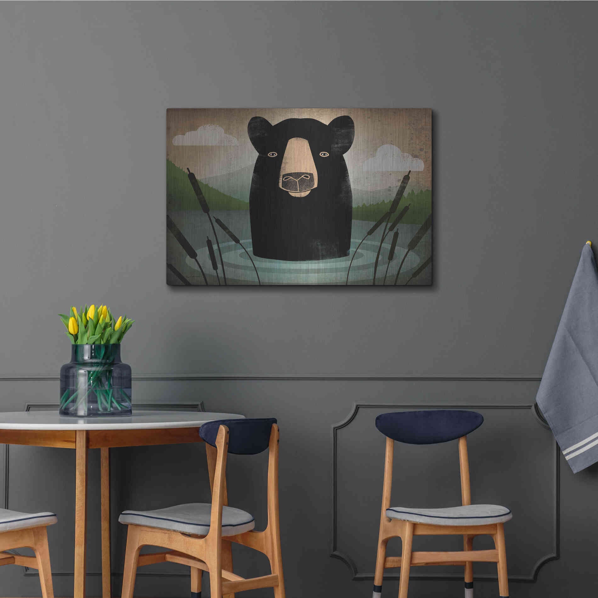 Luxe Metal Art 'Skinny Dip' by Ryan Fowler, Metal Wall Art,36x24