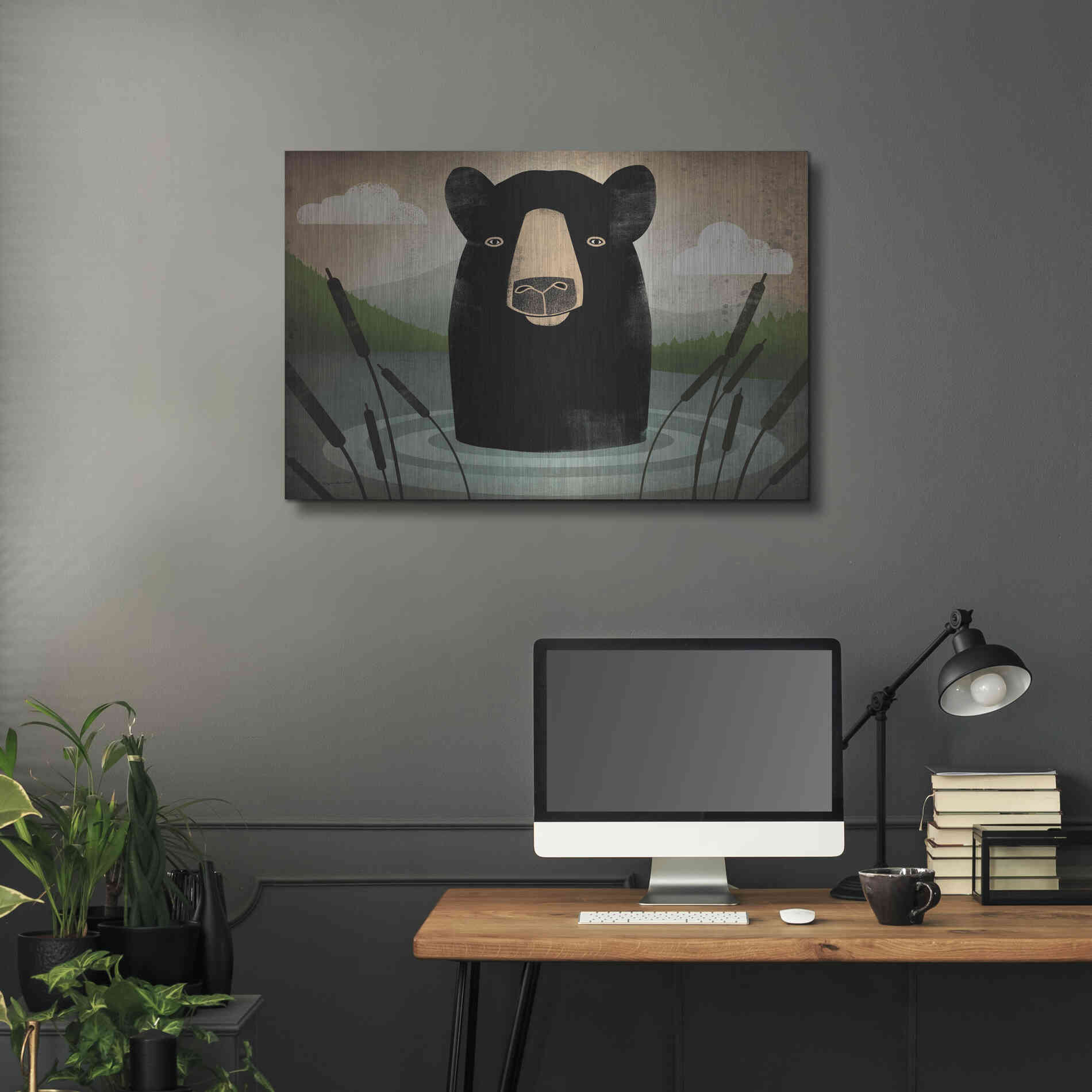 Luxe Metal Art 'Skinny Dip' by Ryan Fowler, Metal Wall Art,36x24
