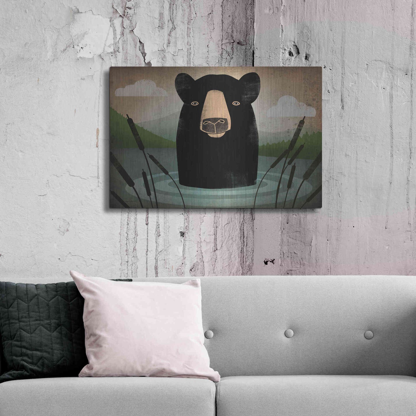 Luxe Metal Art 'Skinny Dip' by Ryan Fowler, Metal Wall Art,36x24