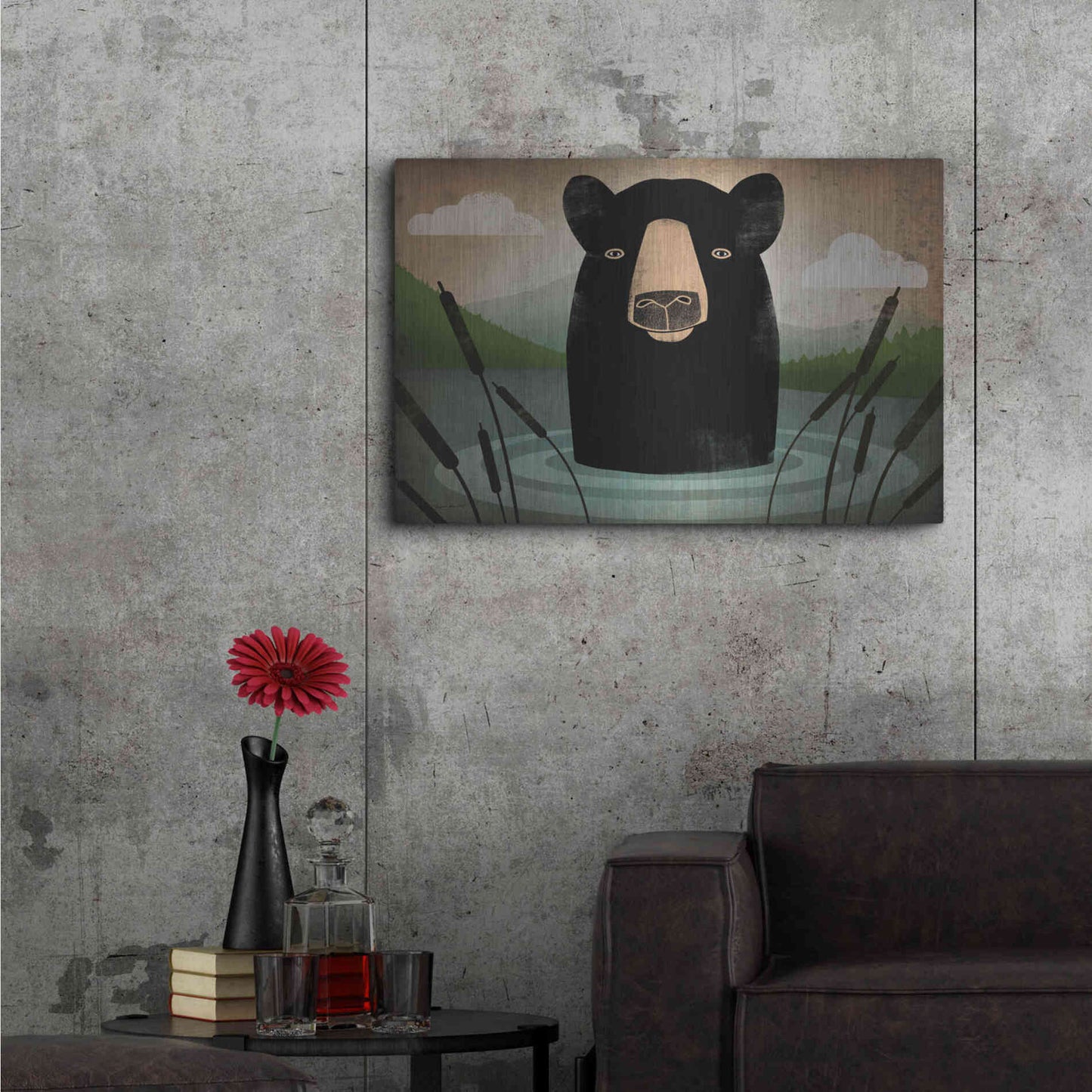 Luxe Metal Art 'Skinny Dip' by Ryan Fowler, Metal Wall Art,36x24