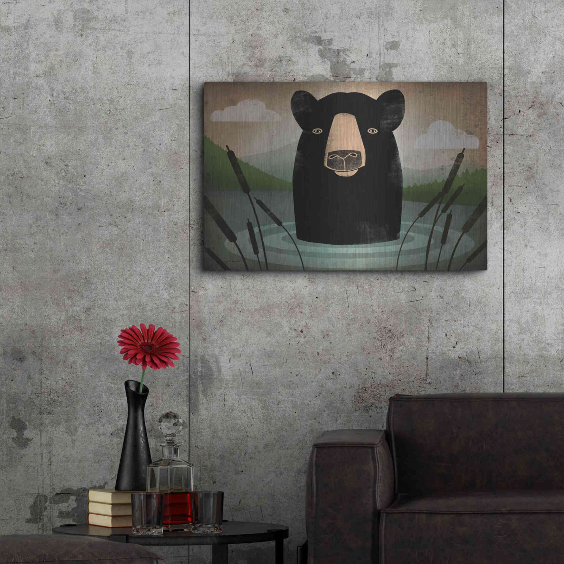 Luxe Metal Art 'Skinny Dip' by Ryan Fowler, Metal Wall Art,36x24