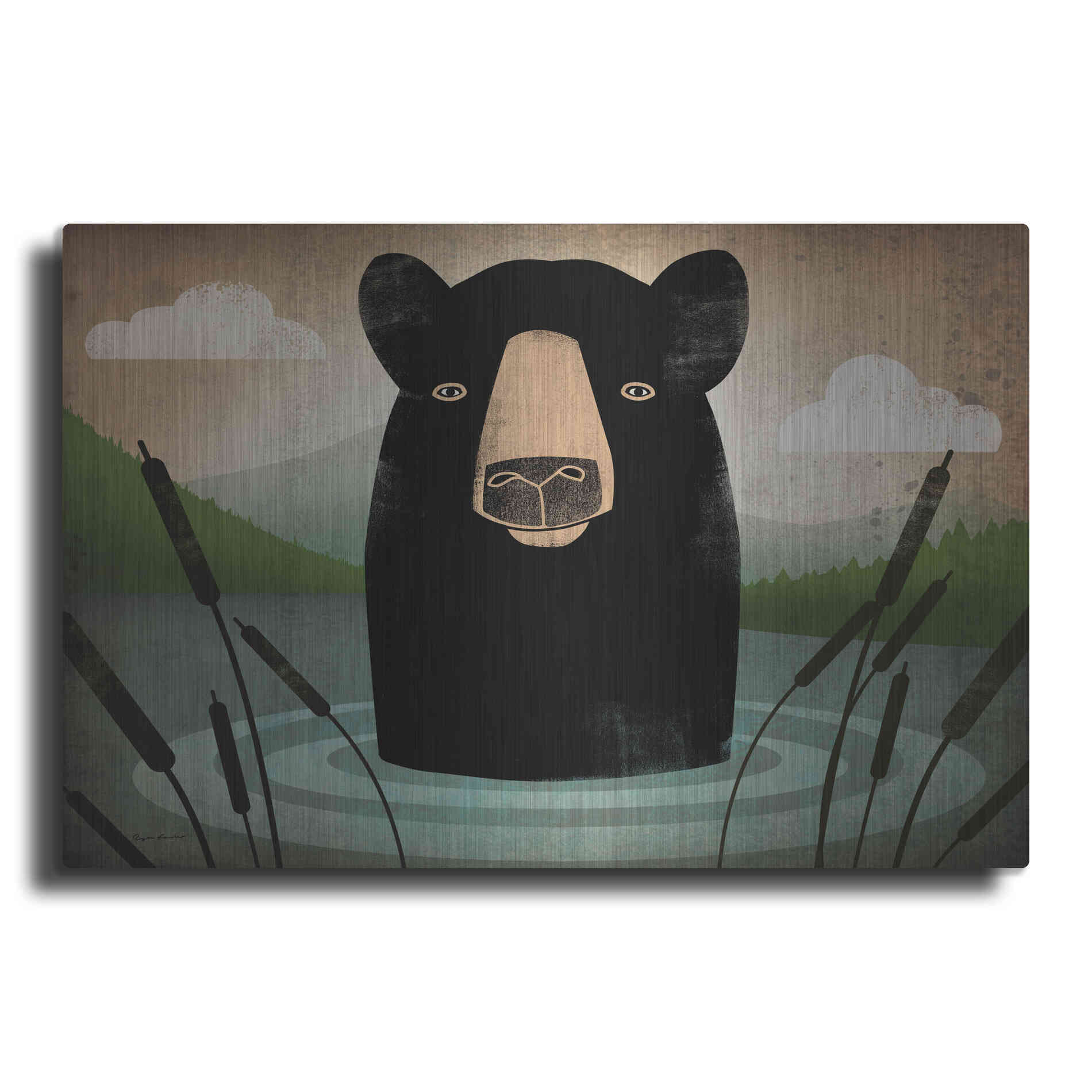 Luxe Metal Art 'Skinny Dip' by Ryan Fowler, Metal Wall Art
