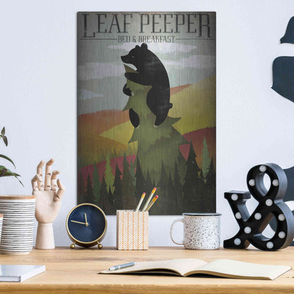 Luxe Metal Art 'Leaf Peeper' by Ryan Fowler, Metal Wall Art,12x16