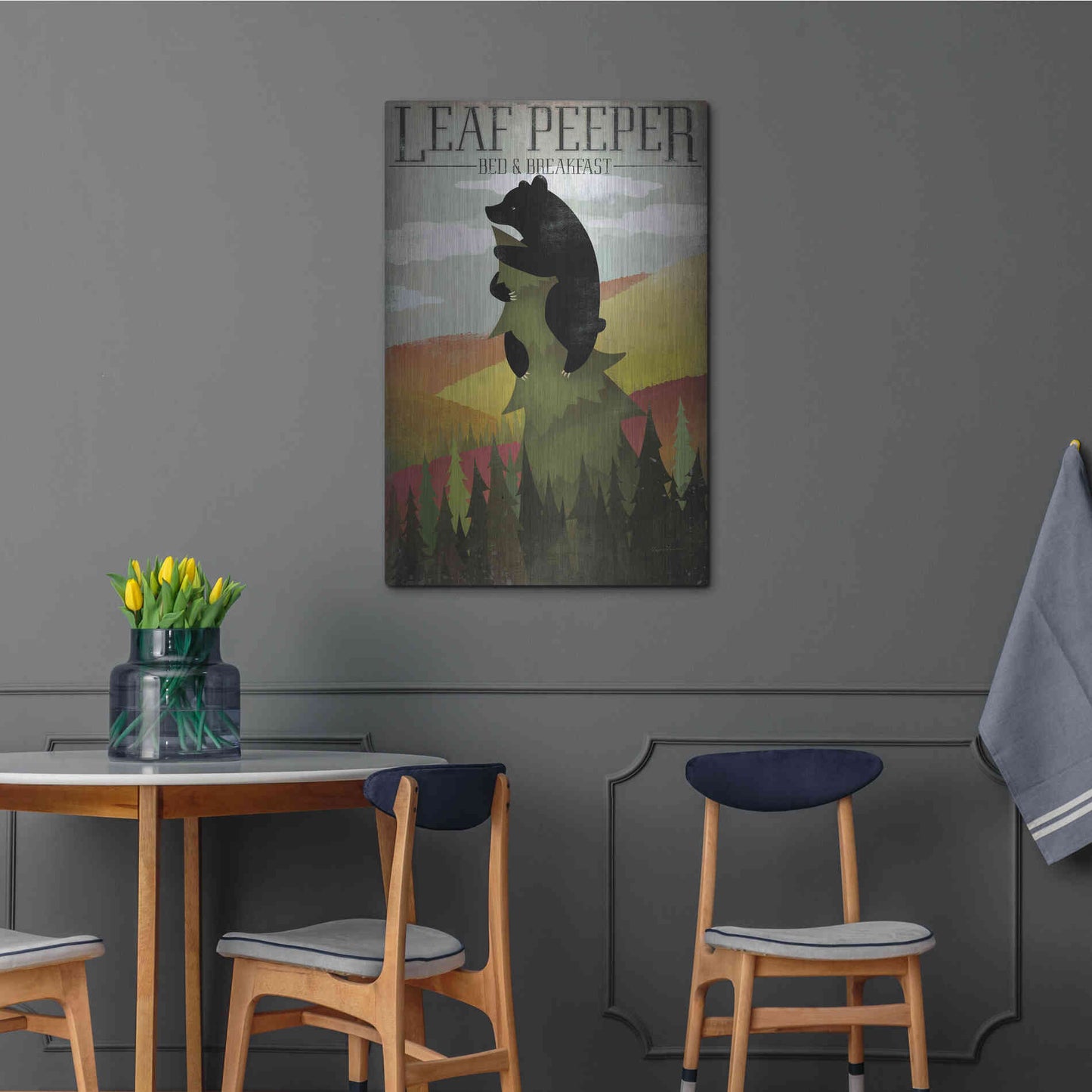 Luxe Metal Art 'Leaf Peeper' by Ryan Fowler, Metal Wall Art,24x36