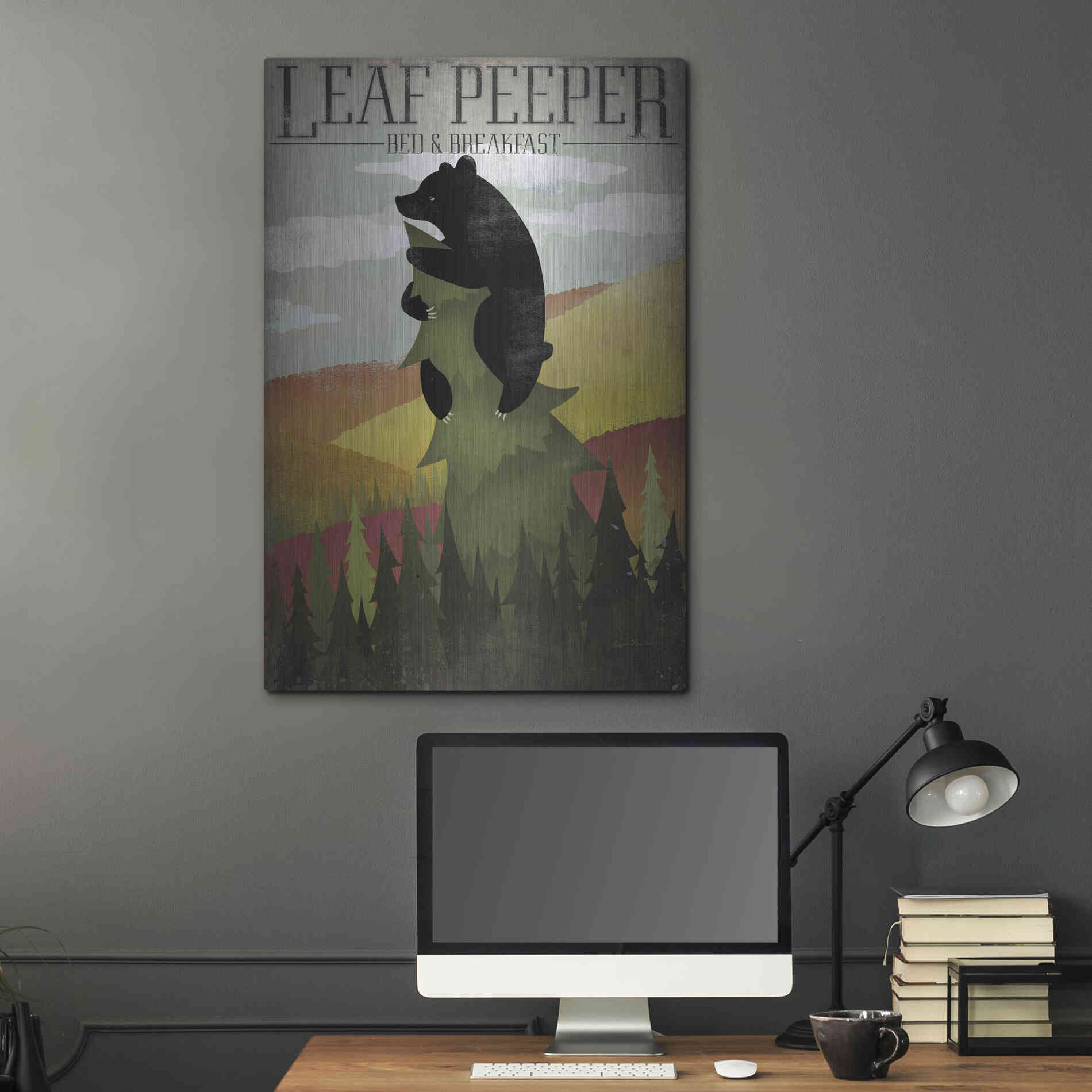 Luxe Metal Art 'Leaf Peeper' by Ryan Fowler, Metal Wall Art,24x36