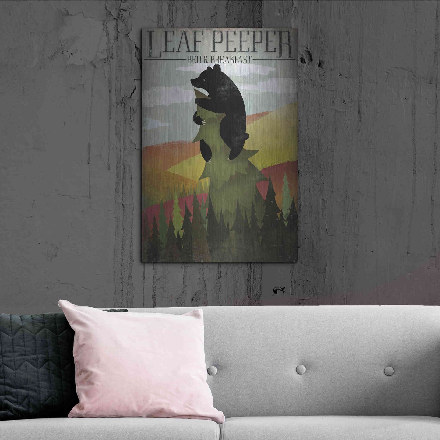 Luxe Metal Art 'Leaf Peeper' by Ryan Fowler, Metal Wall Art,24x36