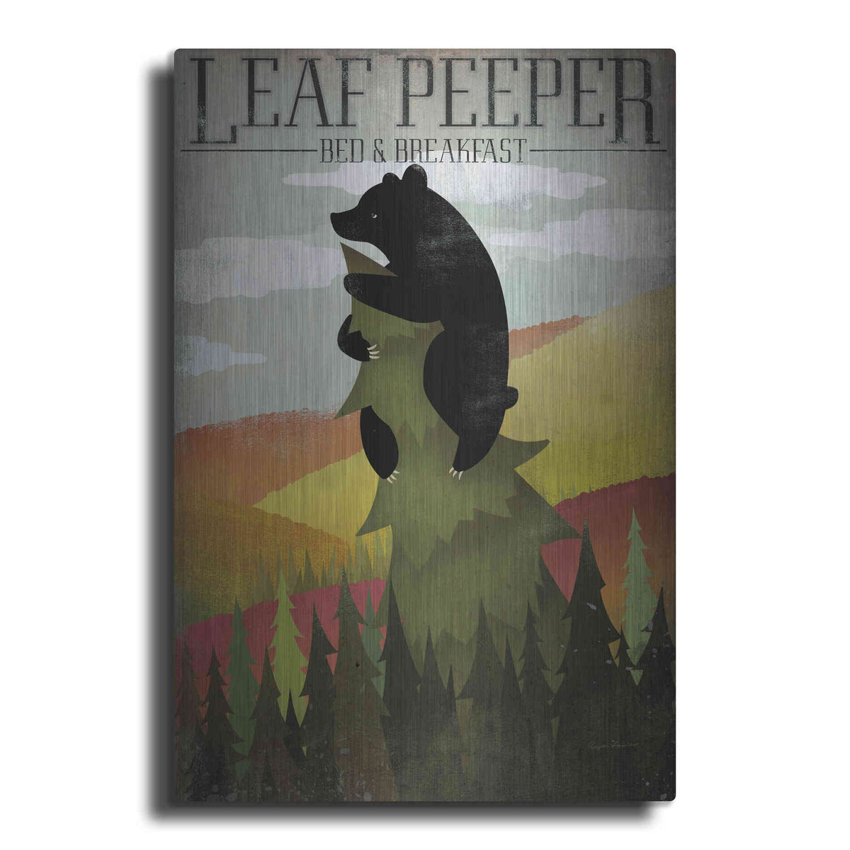 Luxe Metal Art 'Leaf Peeper' by Ryan Fowler, Metal Wall Art