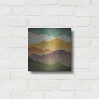 Luxe Metal Art 'Mountain View' by Ryan Fowler, Metal Wall Art,12x12