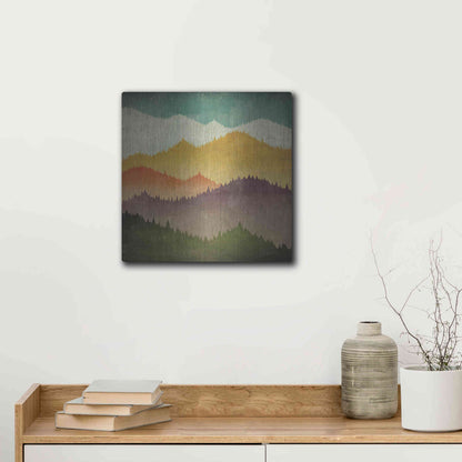 Luxe Metal Art 'Mountain View' by Ryan Fowler, Metal Wall Art,12x12