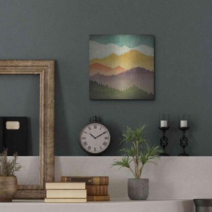 Luxe Metal Art 'Mountain View' by Ryan Fowler, Metal Wall Art,12x12