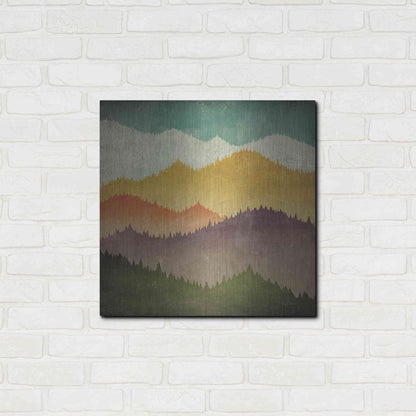 Luxe Metal Art 'Mountain View' by Ryan Fowler, Metal Wall Art,24x24