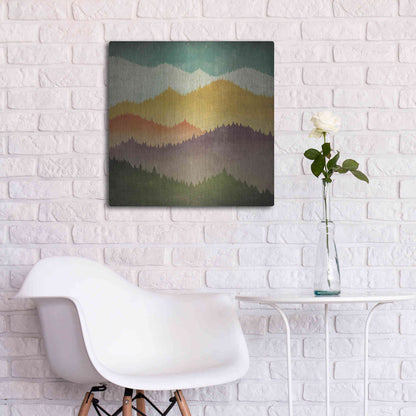 Luxe Metal Art 'Mountain View' by Ryan Fowler, Metal Wall Art,24x24