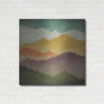 Luxe Metal Art 'Mountain View' by Ryan Fowler, Metal Wall Art,36x36