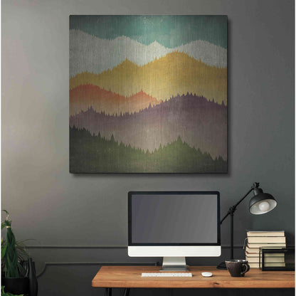 Luxe Metal Art 'Mountain View' by Ryan Fowler, Metal Wall Art,36x36