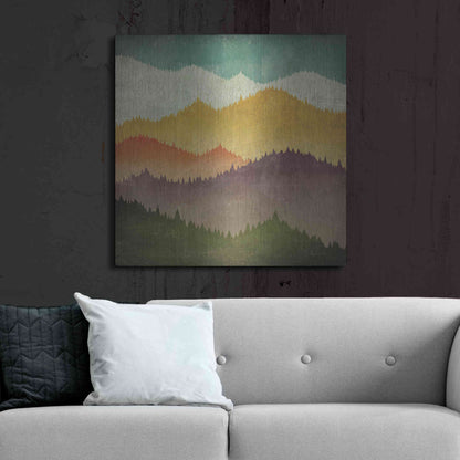 Luxe Metal Art 'Mountain View' by Ryan Fowler, Metal Wall Art,36x36
