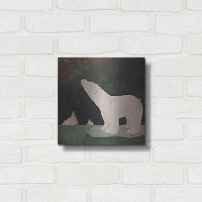 Luxe Metal Art 'Constellations Polar Bear' by Ryan Fowler, Metal Wall Art,12x12
